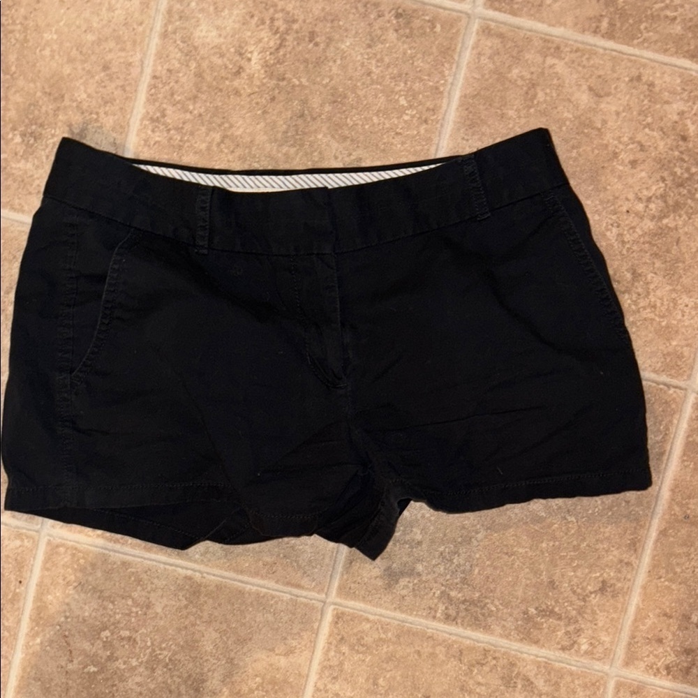 J. Crew Black chino Shorts 100% cotton size 4